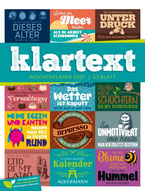 Bild von Klartext Sprüchekalender Wochenplaner 2027