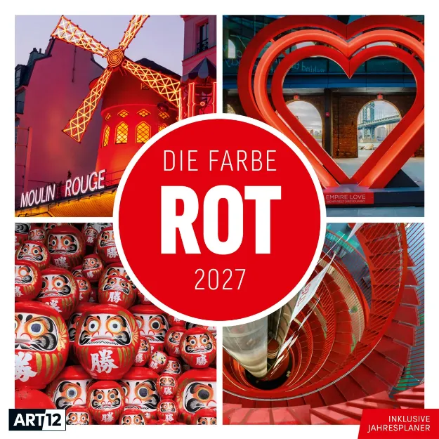 Bild von Die Farbe Rot Kalender 2027 - 30x30 - Art12