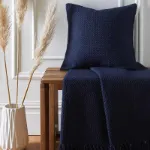 Bild von Hayden Navy Cushion Cover - 43 x 43 cm - Kissenbezug OHNE Füllung