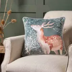 Bild von Forest Animals Green Cushion Cover - 43 x 43 cm - Kissenbezug OHNE Füllung