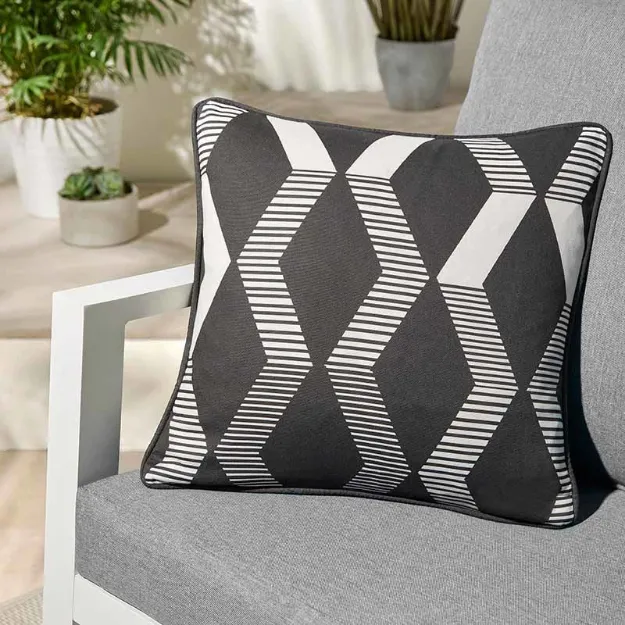 Bild von Rico Black Cushion Cover - 43 x 43 cm - Kissenbezug OHNE Füllung