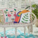 Bild von Tropical Flamingo Outdoor Pink Cushion Cover - 43 x 43 cm - Kissenbezug OHNE Fül
