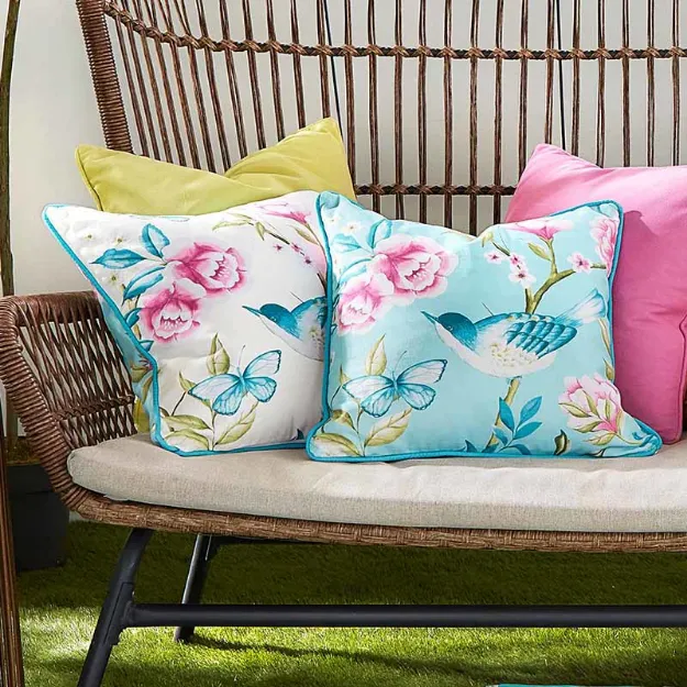 Bild von Amelle Outdoor Blue Cushion Cover - 43 x 43 cm - Kissenbezug OHNE Füllung