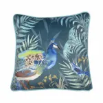 Bild von Peacock Jungle Teal Cushion Cover - 43 x 43 cm - Kissenbezug OHNE Füllung