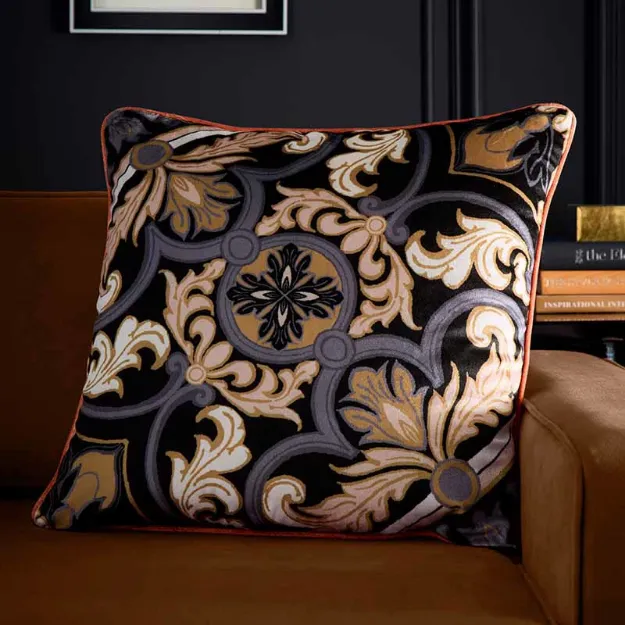 Bild von Festivo Black Cushion Cover - 55 x 55 cm - Kissenbezug OHNE Füllung