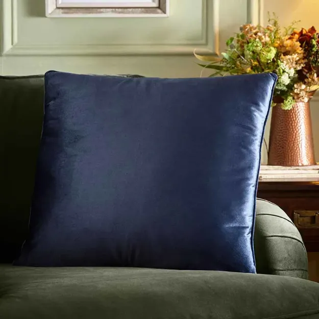 Bild von Harlan Navy Cushion Cover - 55 x 55 cm - Kissenbezug OHNE Füllung