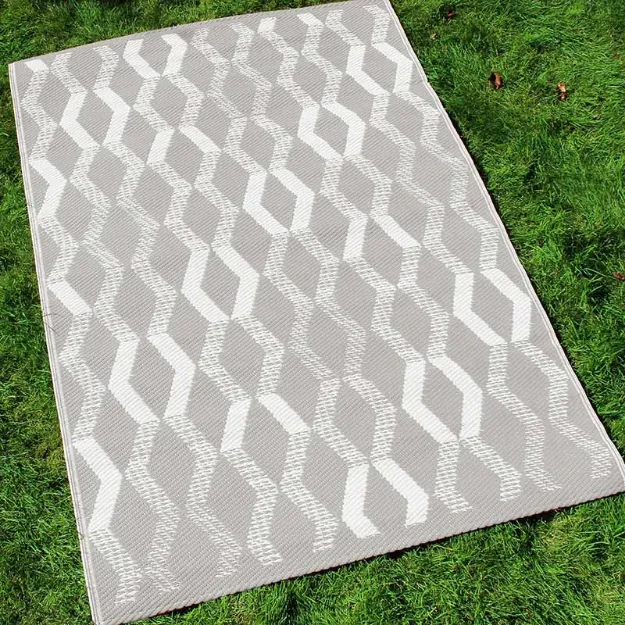 Bild von Rico Outdoor Grey Outdoor Rug - 120 x 170 cm
