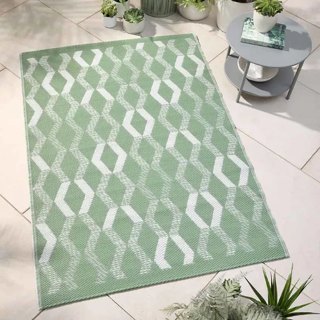 Bild von Rico Outdoor Green Outdoor Rug - 120 x 170 cm