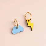 Bild von Cloud and bolt earrings