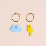 Bild von Cloud and bolt earrings