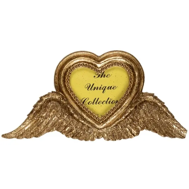 Bild von Herzförmiger Bilderrahmen mit Flügel, ca. 19 × 9 cm