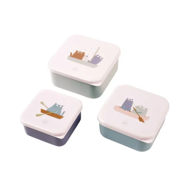 Bild von set of 3 lunch boxes the sailing cats, VE-4