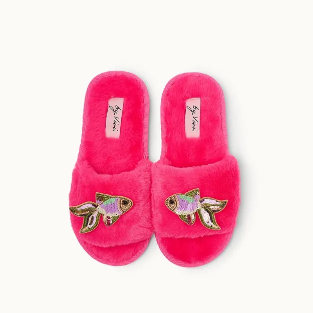 Bild von Broschenpaar: Fisch Lavender