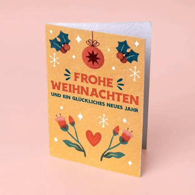 Bild von Pflanzbare Weihnachtskarte mit Pergaminpapier-Umschlag