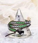 Bild von Magnet-Wickelarmband mit grünem Aventurin