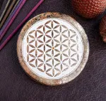 Bild von Blume des Lebens Räucherstäbchenhalter rund