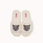 Bild von Broschenpaar: Katzenkopf Grau