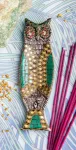 Bild von Kunstreiche Räucherhalter Eule