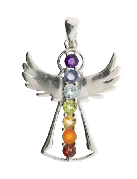 Bild von Anhänger Engel mit Chakrasteinen