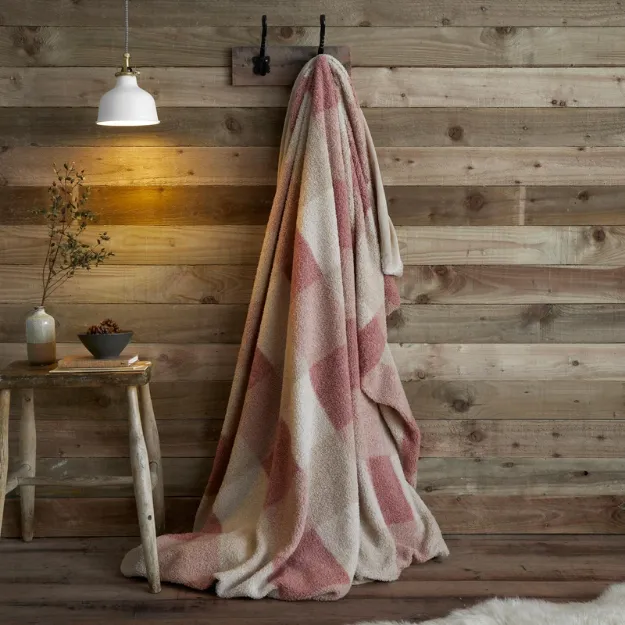 Bild von Ashford Check  Natural Throw - 150 x 200 cm