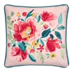 Bild von Abstract Poppy Red Filled Cushion - 43 x 43 cm