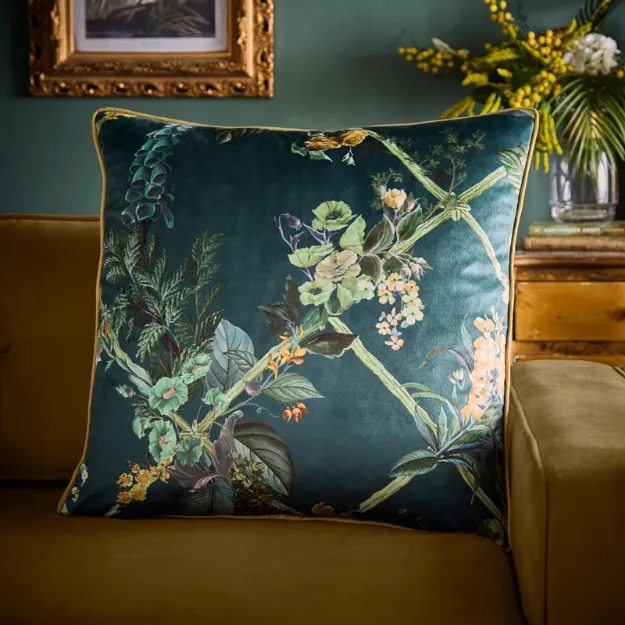 Bild von Cotswold Fantasia Dawn Green Filled Cushion - 55 x 55 cm - Kissenfüllung inkl.