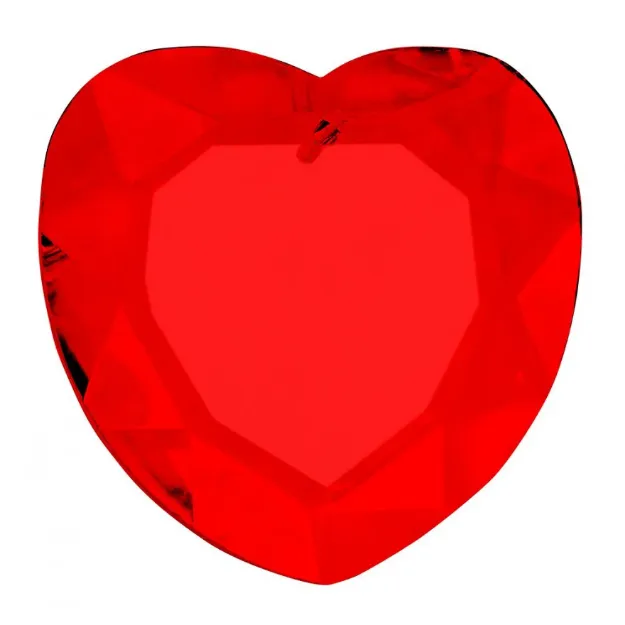 Bild von Kristall Herz 40mm, Glas rubin