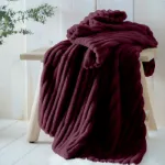 Bild von Morritz Burgundy Throw - 130 x 180 cm