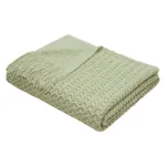 Bild von Textured Knit Green Throw - 130 x 180 cm
