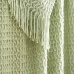 Bild von Textured Knit Green Throw - 130 x 180 cm