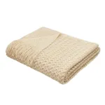 Bild von Textured Knit Natural Throw - 130 x 180 cm