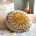 Bild von Soleil Yellow Round Cushion - 40 cm