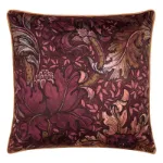Bild von Morris Major Chintz Burgundy Cushion Cover - 55 x 55 cm - Kissenbezug OHNE Füllu