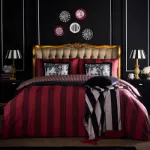 Bild von Festivo Stripe Black Throw - 130 x 180 cm