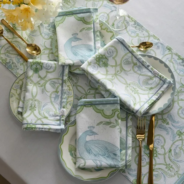 Bild von Palm Court Green Napkins - 4 Pack - 40 x 40 cm