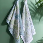 Bild von Palm Court Green Tea Towel - Cotton - 2 Pack - 50 x 70 cm