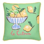 Bild von Lemon Fruit Bowl Outdoor Multi Filled Cushion - 43 x 43 cm - Kissenfüllung inkl.
