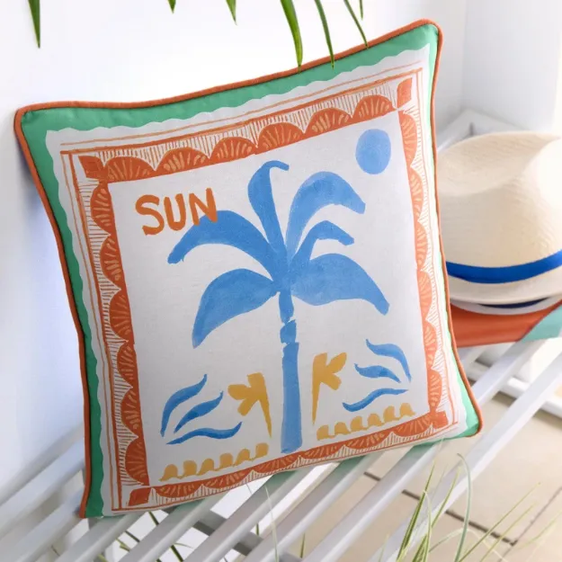 Bild von Soleil Palm Outdoor Multi Filled Cushion - 43 x 43 cm - Kissenfüllung inkl.