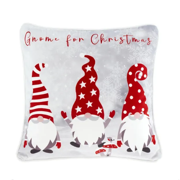 Bild von Festive Gonks Red Cushion Cover - 43 x 43 cm - Kissenbezug OHNE Füllung