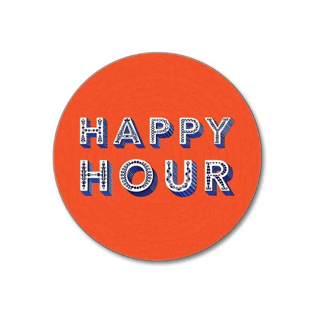 Bild von Asta Barrington Happy Hour/orange Coaster Ø 10 - Jamida of Sweden