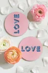 Bild von Asta Barrington Love / light pink Coaster Ø 10 - Jamida of Sweden