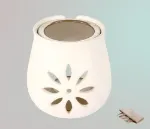 Bild von Räucherstövchen Blume aus Ton mit Sieb