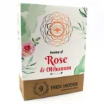 Bild von Green Tree Rose & Olibanum Botanical Incense, 9 dicke Stäbchen
