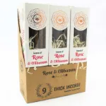 Bild von Green Tree Rose & Olibanum Botanical Incense, 9 dicke Stäbchen