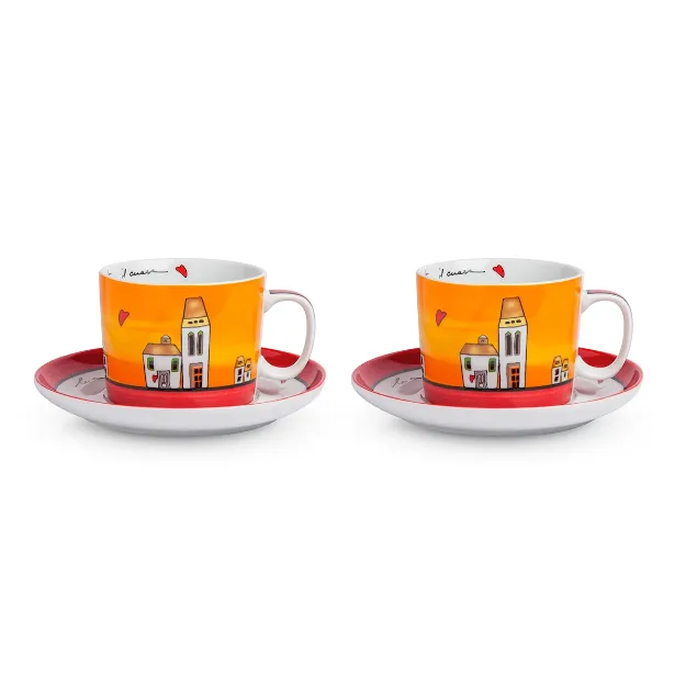 Bild von 2 BREAKFAST CUP SET LE CASETTE RED ML.340